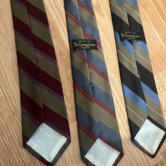 Set of YvesSaintLaurent Vintage Tie - Picture 3 of 7